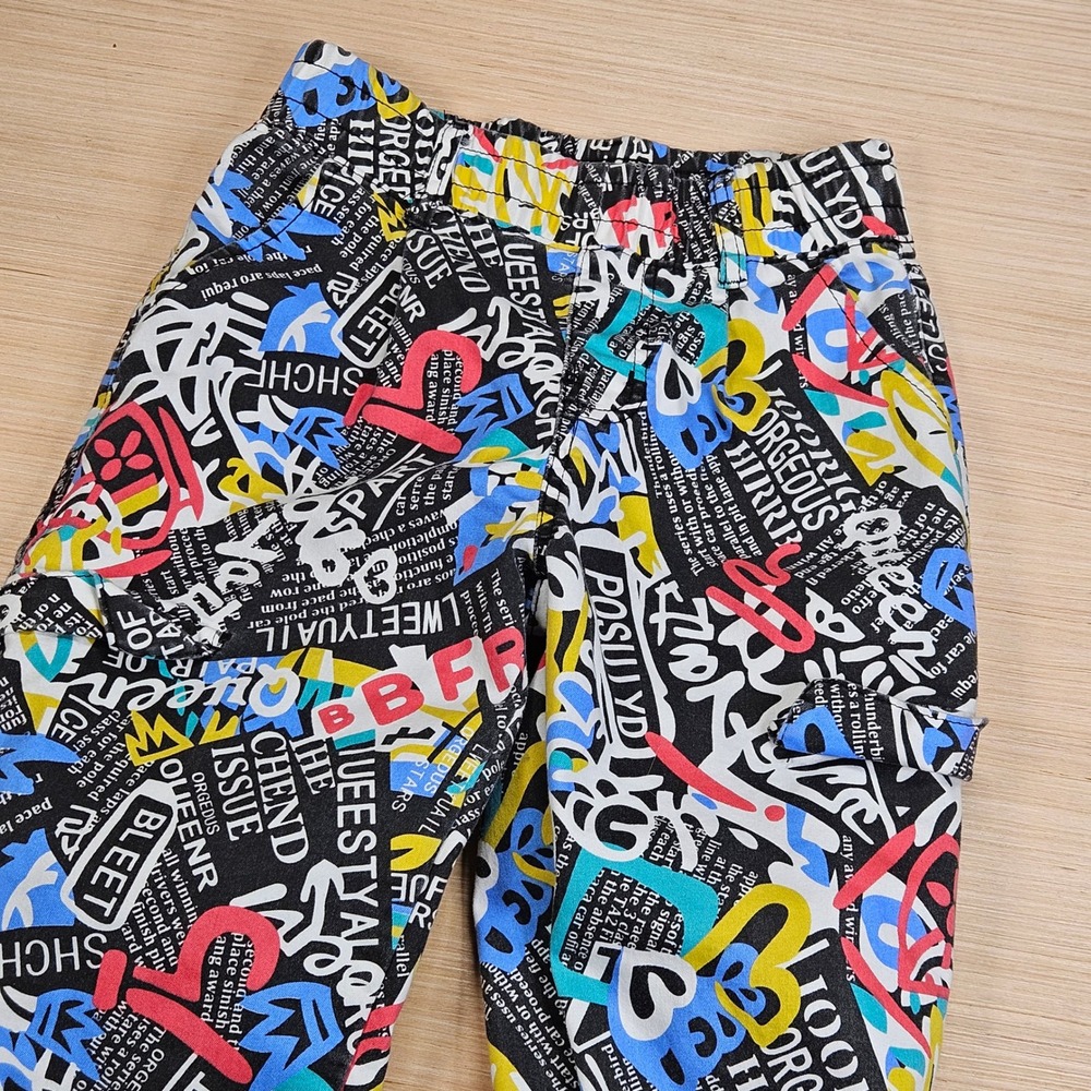 V.I.P.‎ Graffiti Print Joggers Womens 3/26 24x26 Multicolor Elastic Waist Street
